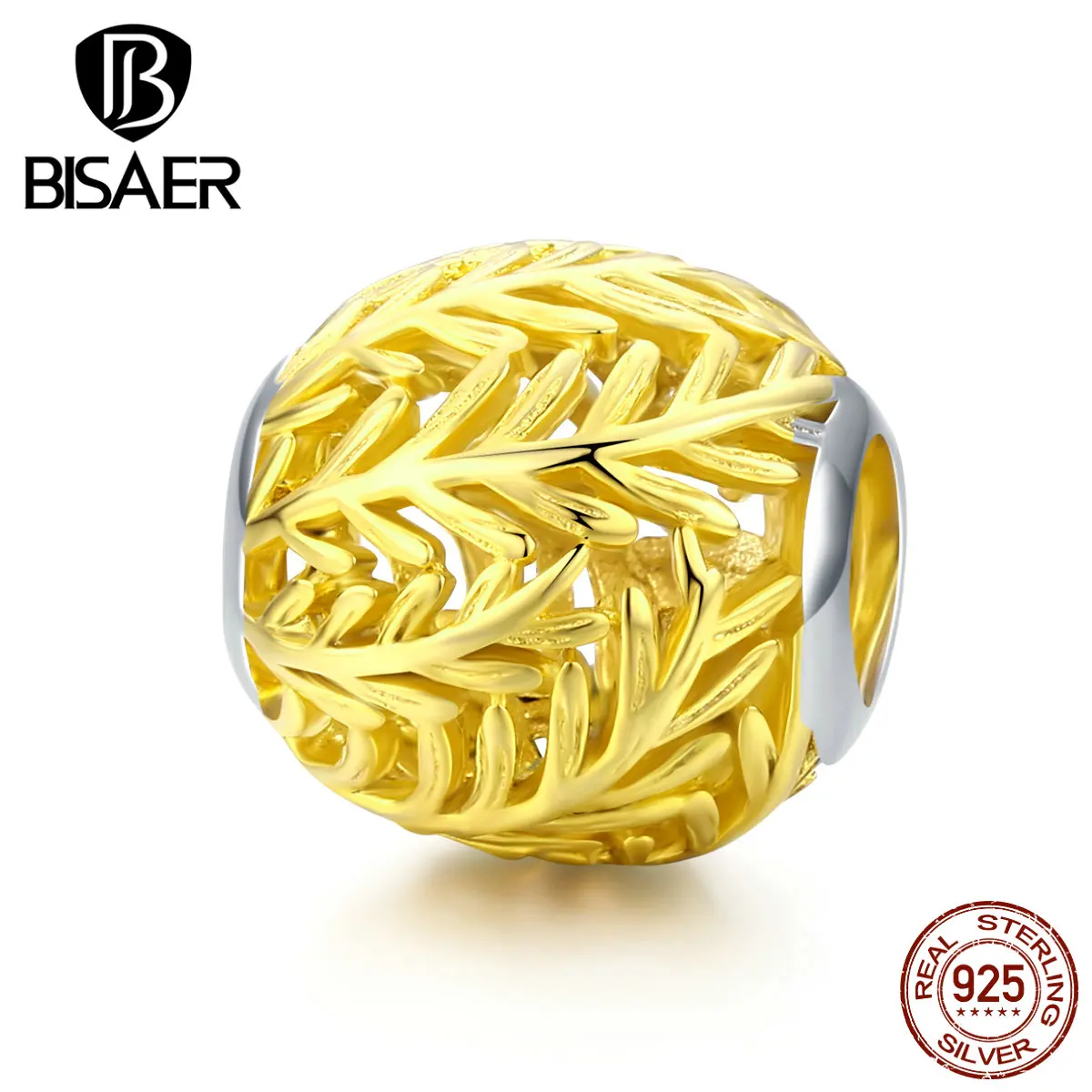 

Tree Leaves Hot Sale 925 Sterling Silver Tree Leaf Branch Beads Charms fit for Women Bracelets Bangles Fine Jewelry Making