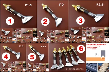 

6kinds F Type Leather Craft Electric Edging Creasing Machine Soldering Iron Press Line Replaceable Mini Head Tip Tool M5 Screw