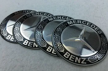 

4pcs/lot 65mm Car Wheel Center Hub Caps Logo Stickers For Mercedes benz AMG A B R G Class GLK GLA C200 Wheel Sticker car styling