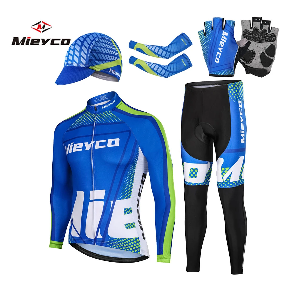 Men's Pro Cycling Jersey Set Long Sleeve Mountain Bike Cycling Clothing