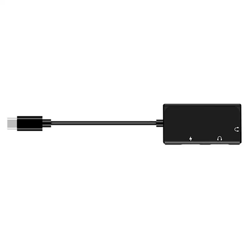 3 in 1 Type C Headphone Adapter PD Fast Charge Digital Audio Converter Voice Live Broadcast for Ipad pro Huawei P40 p30pro