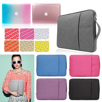 

Laptop Case for MacBook Pro Air 11/12/13/15/16 Inch Transparent Anti-fingerprint Laptop Hard Case Cover+ Keyboard Film+Bag