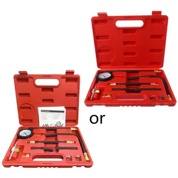

High Quality 1 Set Auto Car Fuel Injection Pump Tester Injector Pressure Test Diagnostic Gauge Kit Tool car-styling New