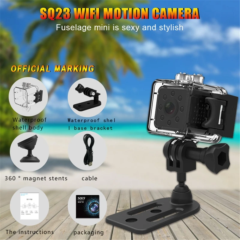 SQ23 мини камера Wifi ip-камера Full HD 1080P ночного видения широкоугольная микро камера водонепроницаемая Мини Цифровая видеокамера видеорегистратор для автомобиля домашняя камера безопасности