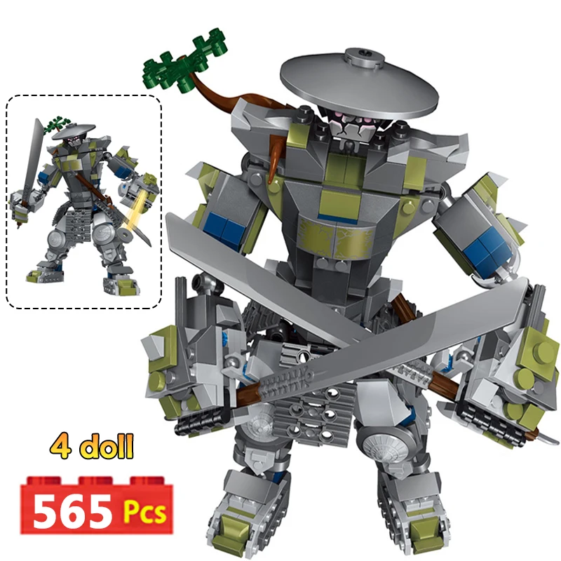 

565Pcs Building Blocks Compatible Legoinglys Ninjagoed Oni Titan Warrior Robots Bricks Model Kits Figure Toys for Children