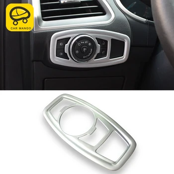 

CarManGo For Ford Edge 2015 Car Styling Fog Light Lamp Switch Button Panel Cover Trim Frame Sticker Interior Accessories