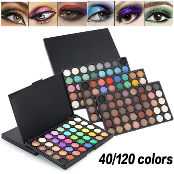 

40/120 Colours Glitter Eyeshadow Makeup Pallete Matte Eye Shadow Palette Professional Eyeshadow Powder Kit Eye Makeup Tool Set