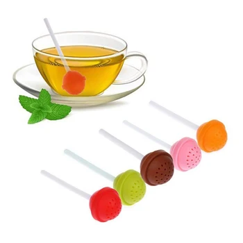 

Lollipop Tea Strainers New Strainer Reusable Tea Bag Infuser Filter Diffuser Loose Tea Leaf Silicone Tea Infusers For Teaware