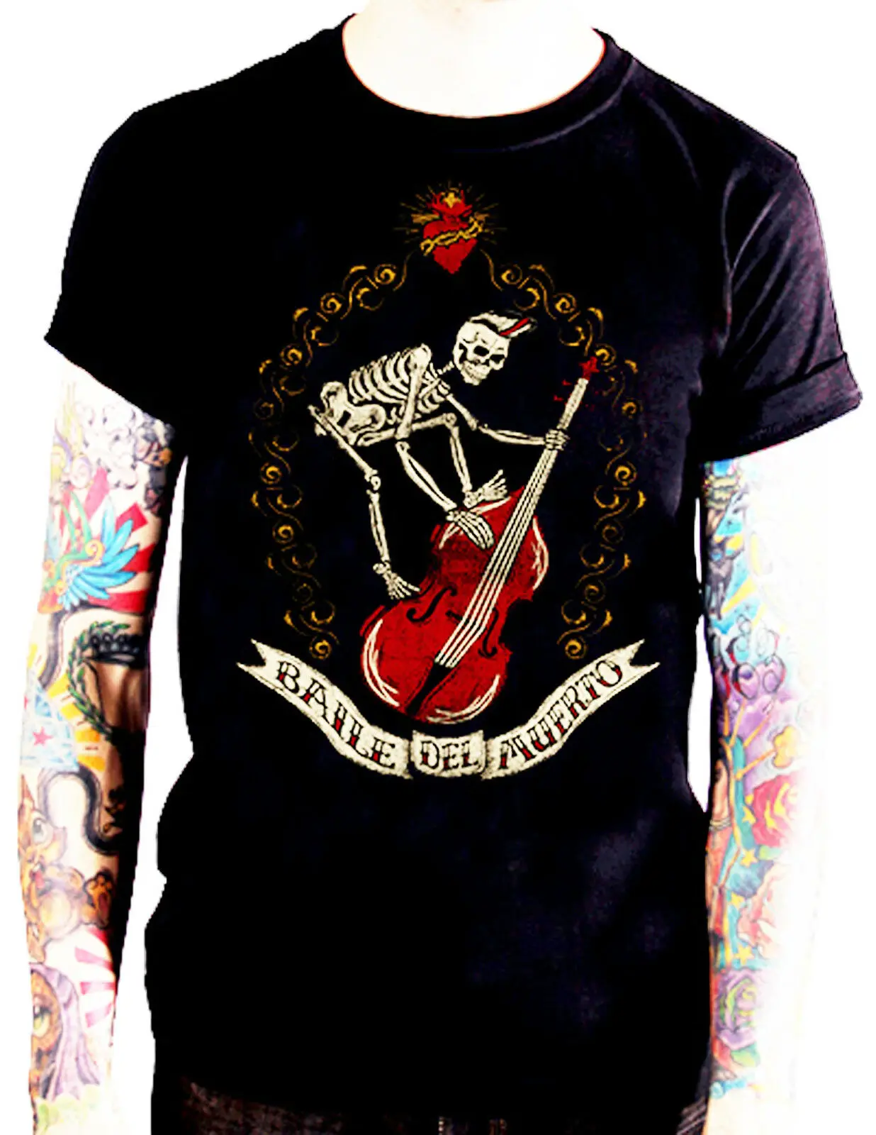 

La Marca Del dablio [Baile del Muerto] T-Shirt Rockablly Psychobilly Skull Skel- show original title 2019 New Fashion T shirt Br