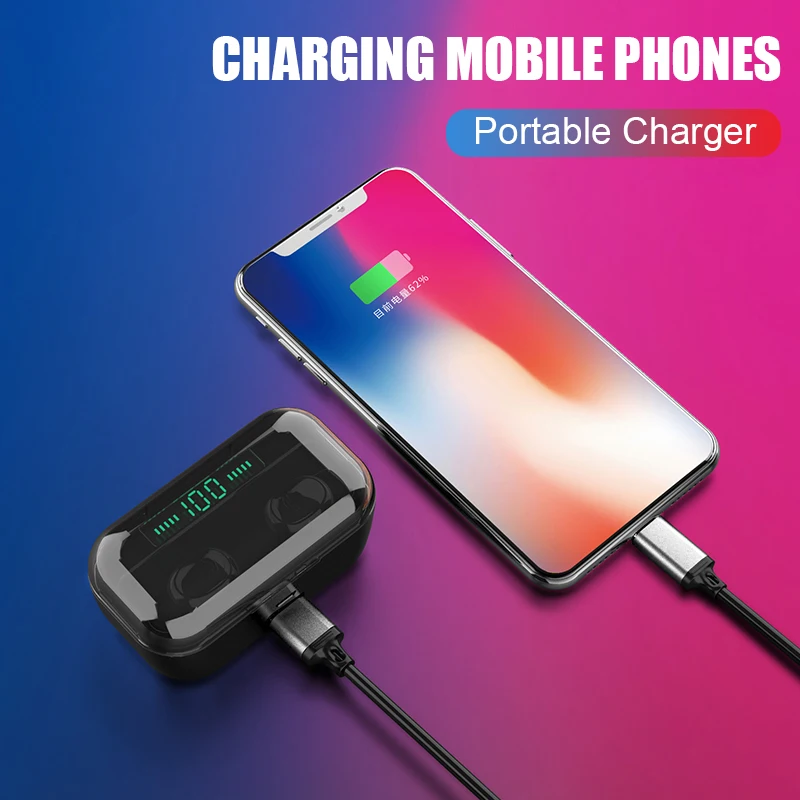 LED Power Display TWS Bluetooth 5 0 Earphones Wireless Mini Earbuds In Ear Headset with Charging Case For Samsung iPhone Huawei