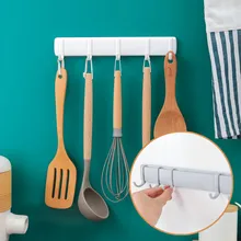 Креативные регулируемые Крючки 5 Крючки для кухни и ванной комнаты Бесплатные пробивные крючки