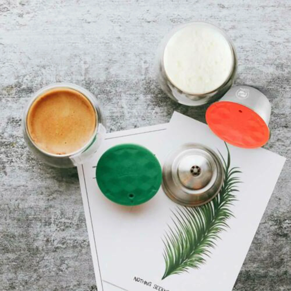 1*Stainless Steel Coffee Capsule+1*Stainless Steel Milk Capsule+1*Coffee Tamper+1*Spoon+1*Brush For Dolce Gusto Durable