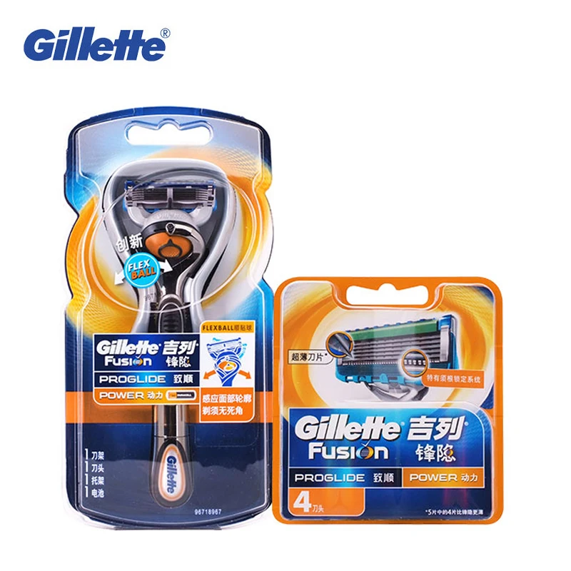 Genuine Gillette Fusion For Men Safely Shaving Holder Plus Replacement Razor Blades Cassettes For Shaving Manual Razor - Razors - AliExpress