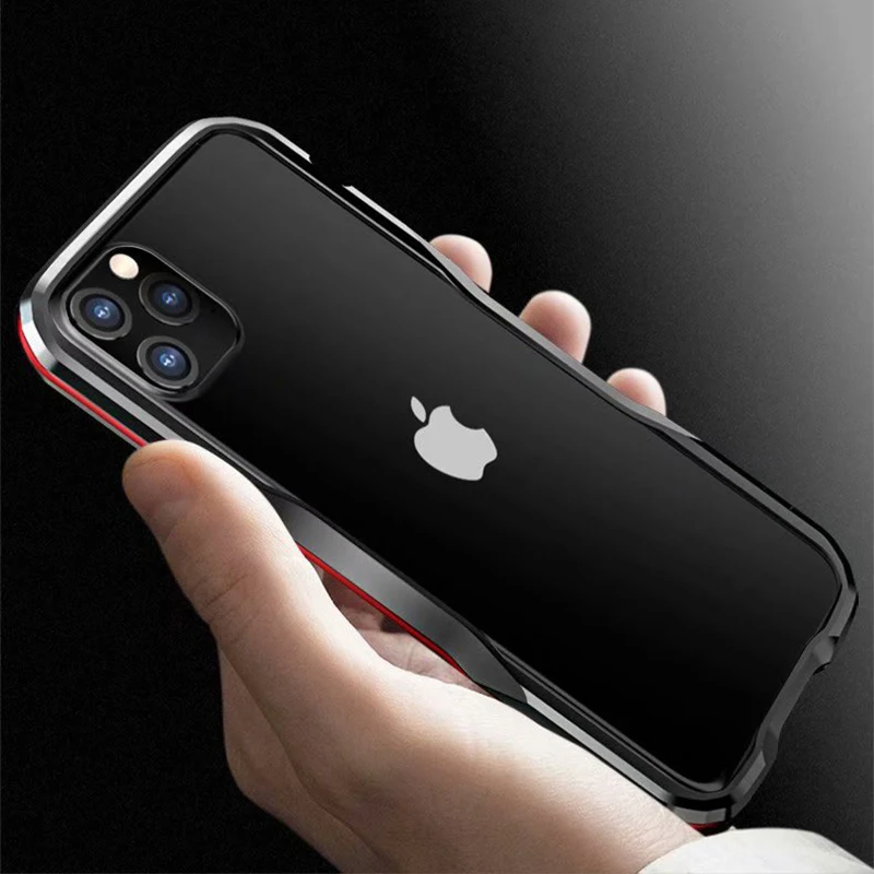 Для Apple iPhone 11 Pro Max X XS Max XR 8 7 Plus роскошный Броня Алюминиевый металлический бампер чехол рамка Защитная крышка Coques Funda
