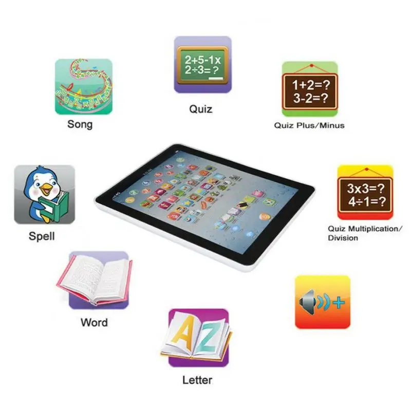 Simple English Early Education Machine Toy Multifunctional Type Computer Tablet Children Learning Machine Toys