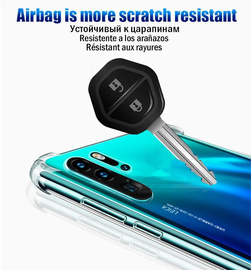Прозрачный чехол для huawei P30 P20 P Smart Honor 9X 8X 10i 20i 20 Nova 5 5i mate 30 20 Lite Pro противоударный чехол из ТПУ