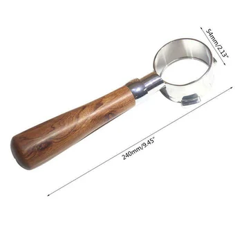 

54MM Coffee Handle Bottomless Portafilter For Breville 870/878/880 Filter Portafilter Wooden Handle