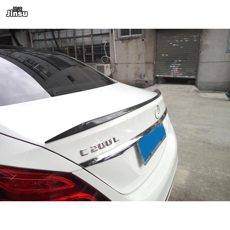 C63 Стиль углеродного волокна задний спойлер багажника для benz c class c200 c220 c250- w205 amg cf Стайлинг автомобиля спойлер крыло