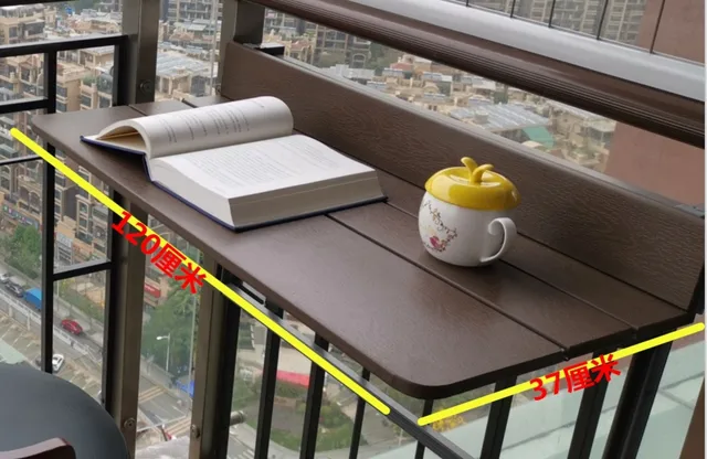 Barandilla plegable para balcón, estante colgante de flores, barra de