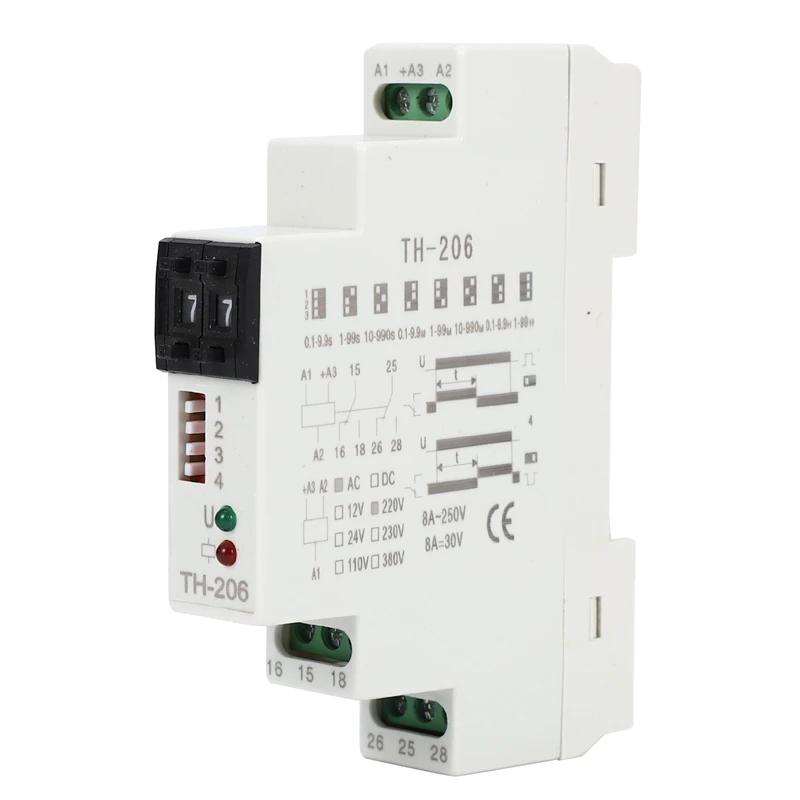 

AABB-TH-206 220V Cyclic Delay Time Relay High Accuracy Universal AC/DC for Mechanical Equipment Automated Control Systems