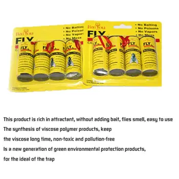 

Mosquito killer insect killer4 Rolls Sticky Fly Paper Eliminate Flies Insect Bug Glue Paper Convenient Insect killer tape