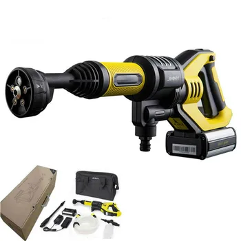 

Drop shipping JW31 Car Flush Gun Washing Gun JW31 Wireless Cordless Water Power Cleaner Garden Washer 5 Modes Adjustable Hose 6M