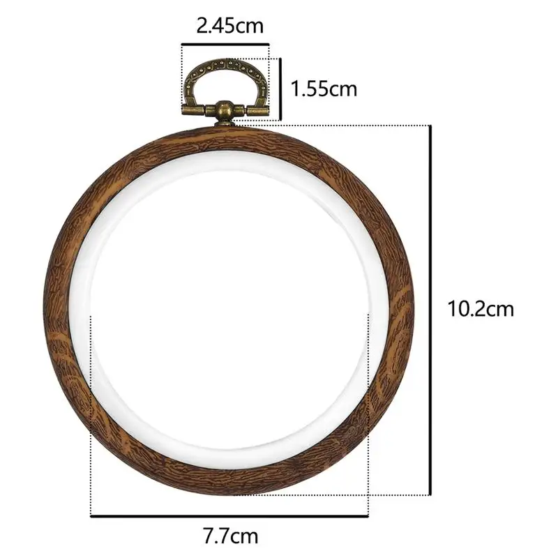 Sewing Tool Round Wooden Color Embroidery Hoops Frame Set Plastic Embroidery Hoop Rings For DIY Cross Stitch Needle Craft Tool needle arts and crafts Needle Arts & Craft