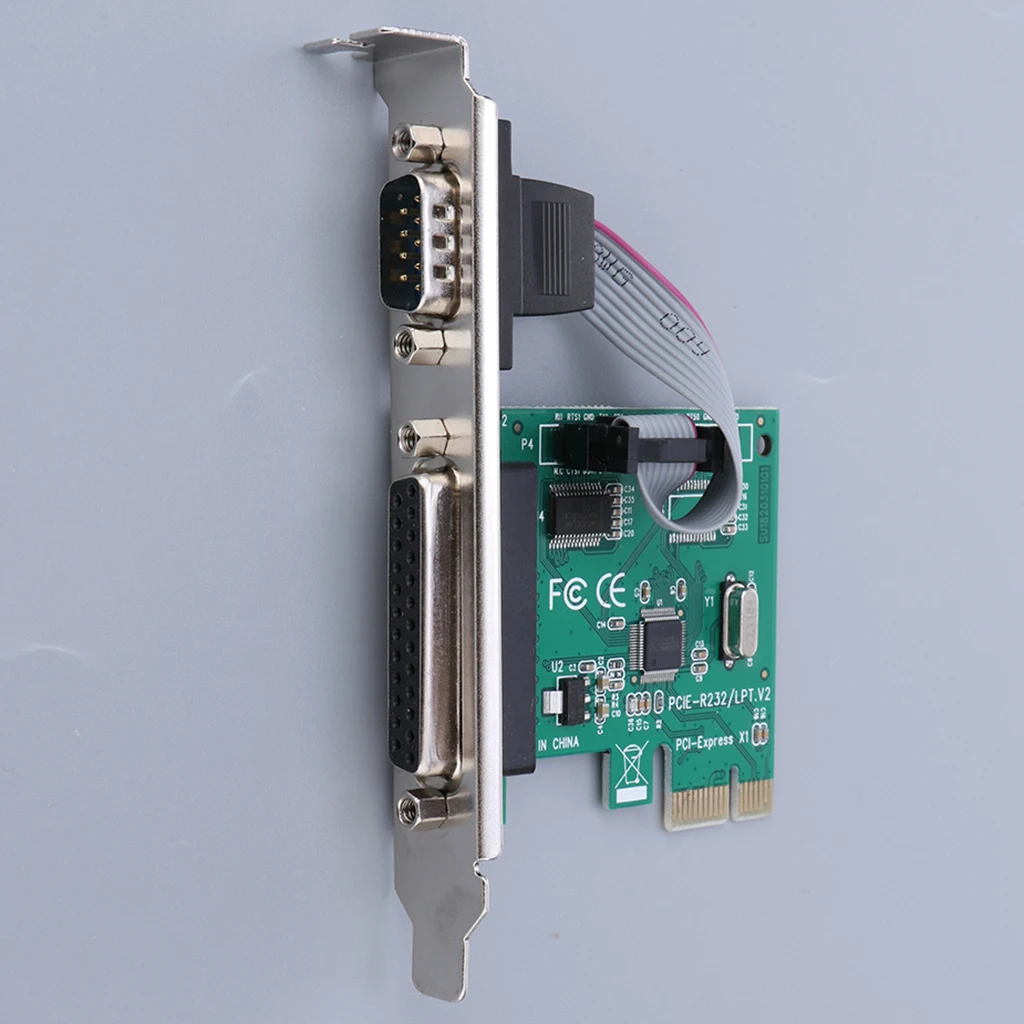 2 порта PCI Express PCIe карта RS2321 параллельный порт принтер 9 контактный