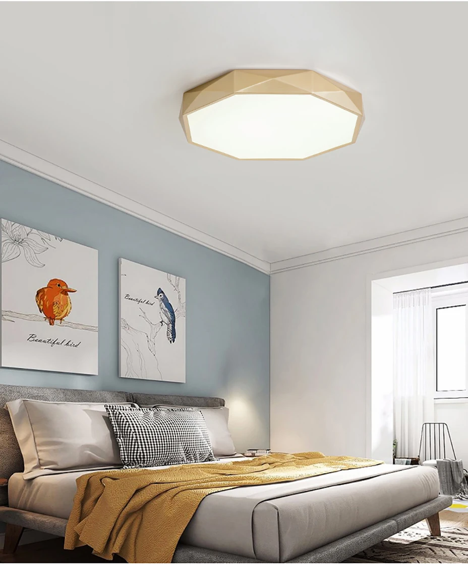 Новинка, скандинавский светодиодный потолочный светильник для спальни, простой ресторанный светильник для гостиной, круглый потолочный светильник для дома