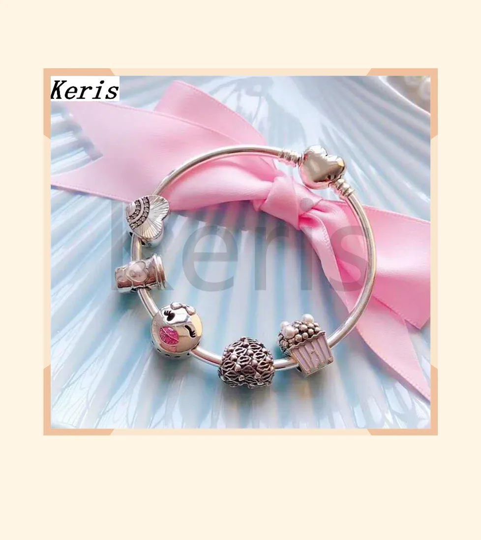 

High Quality 1:1 100% Silver New Popcorn Smiley Face Pattern String Bracelet For Free Delivery