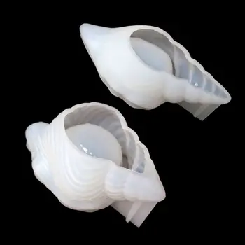 

Large Conch Holder Silicone Resin Mold Makp Up Egg Stand Epoxy Resin Mould Conch Shape Beauty Blender Rack Mold Art Tool
