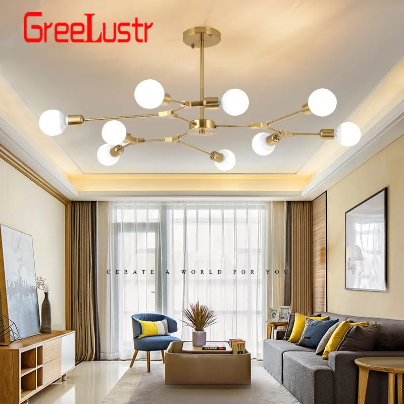 

Nordic art tree LED ceiling lamp postmodern creative simple gold / black ceiling lamp living room bedroom dining room lamps