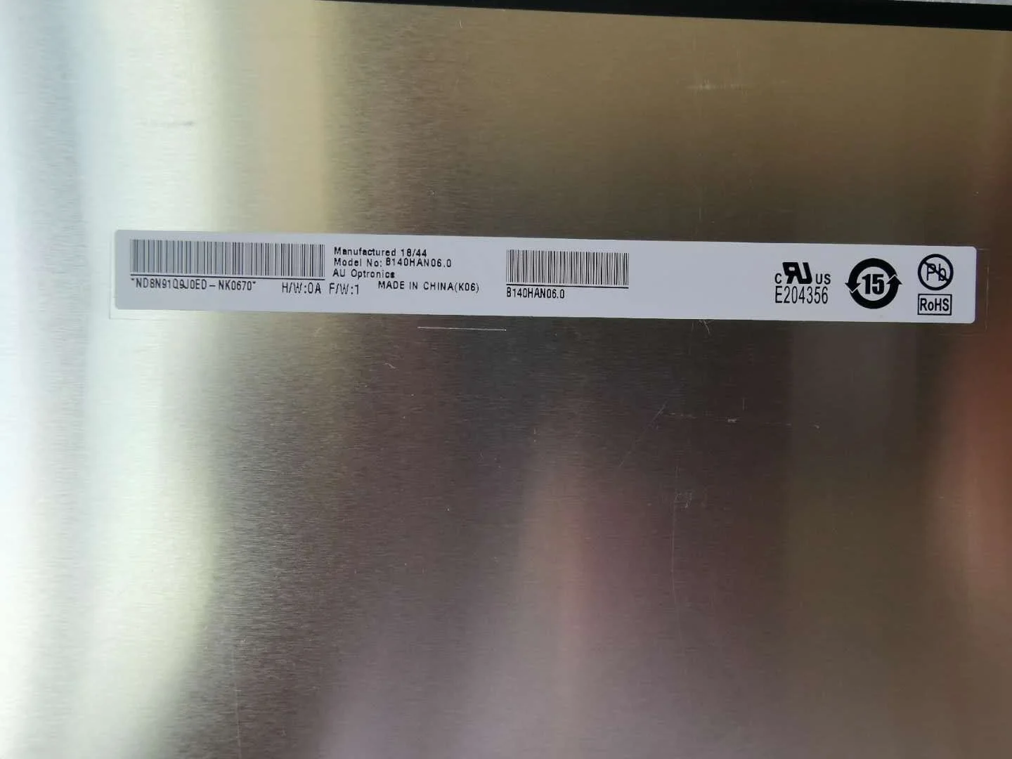 

ЖК-дисплей 14 дюймов для B140HAN06.0, светодиодный экран EDP, 30 контактов, 60 Гц, FHD 1920*1080, 100% sRGB Nits 300cd/м² (тип.) Тонкая панель дисплея ноутбука