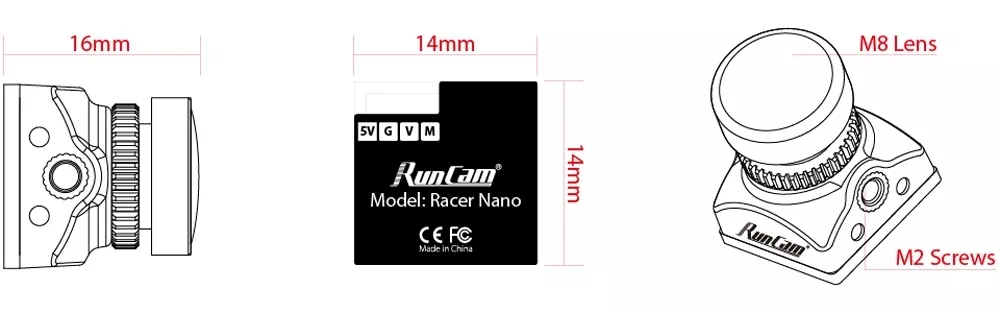 Eachine VTX 5,8 ГГц 48CH fpv-передатчик с Runcam Racer CMOS 700TVL 2,1 мм FPV камера комбо для fpv-камера на дроне запчасти