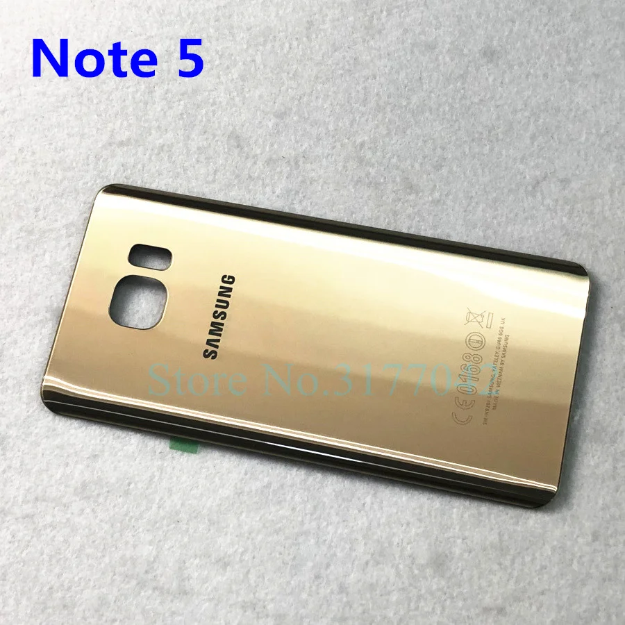 Задняя крышка для samsung Galaxy Note 5 N920 SM-N920F N920P N920A N920V note5 Задняя стеклянная крышка