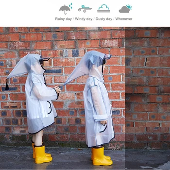 

Hooded Raincoat Child Transparent Child Raincoat Hooded Convenient Waterproof Children's Raincoat Cover Transparent Child