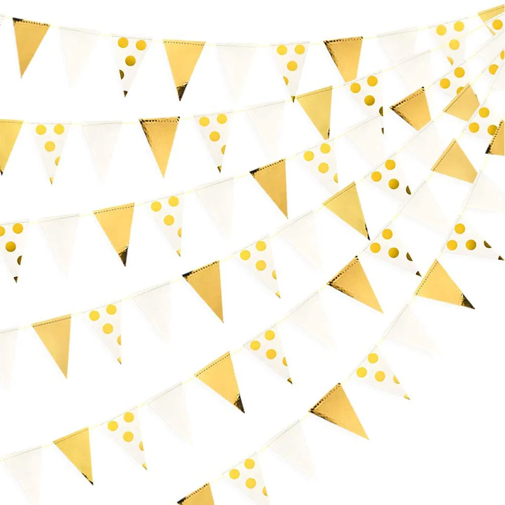 Rose Gold Triangle Garland for Celebrations and Decor