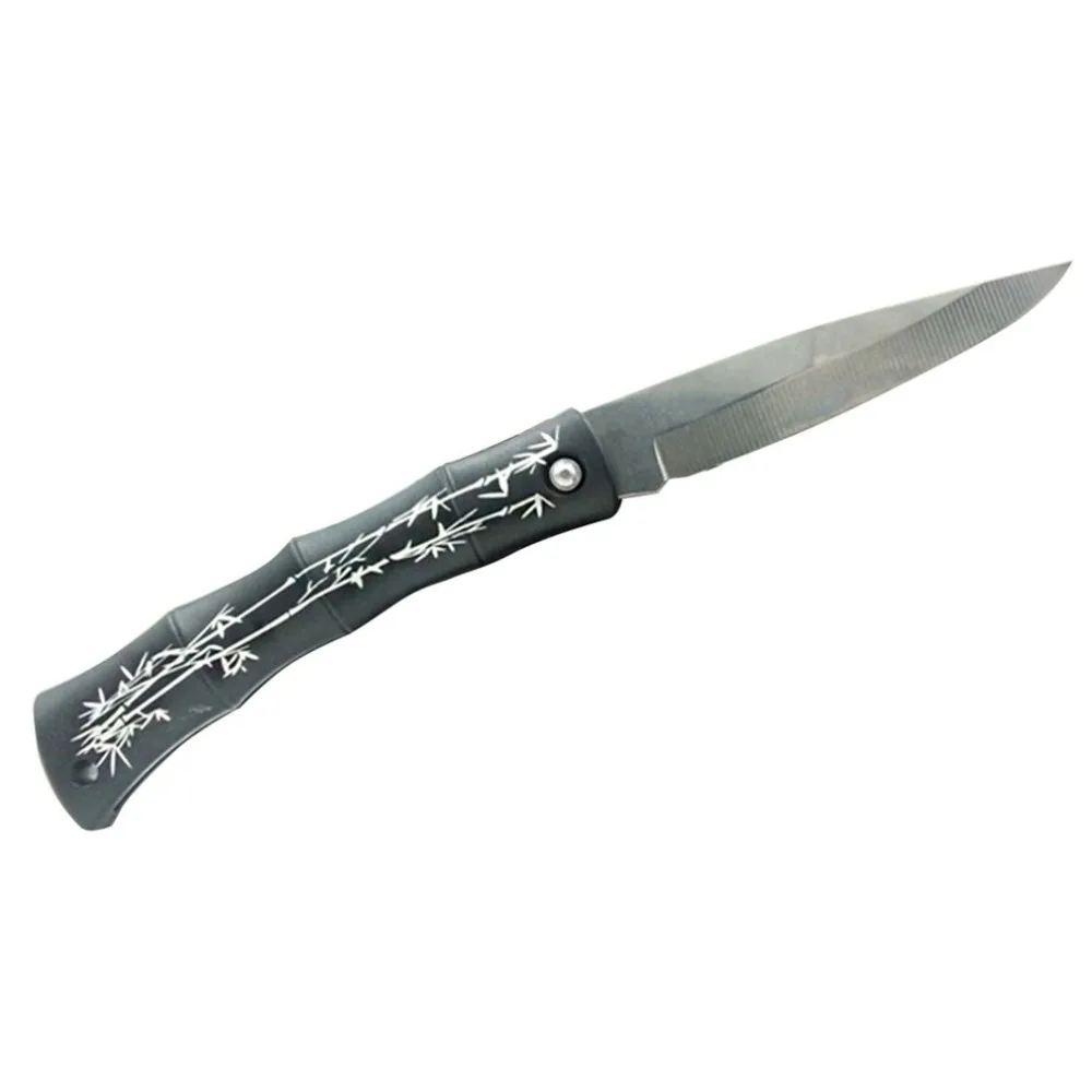 Бамбук Стиль складной карманный Выживание ножа кемпинга Ножи ABS Фруктовый нож с ручкой утилита для отдыха на открытом воздухе, для повседневного использования, ручной инструмент