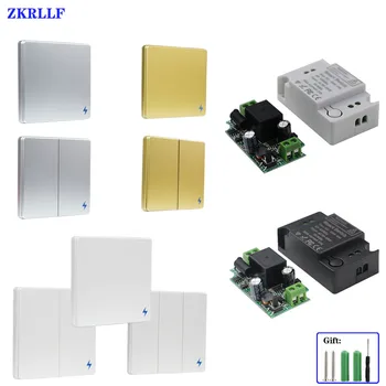 

433MHz 110V-220V Lamp Wireless Remote Control Switch Ceiling Lamps LED Bulbs Wall Switch DIY Available in multiple colors