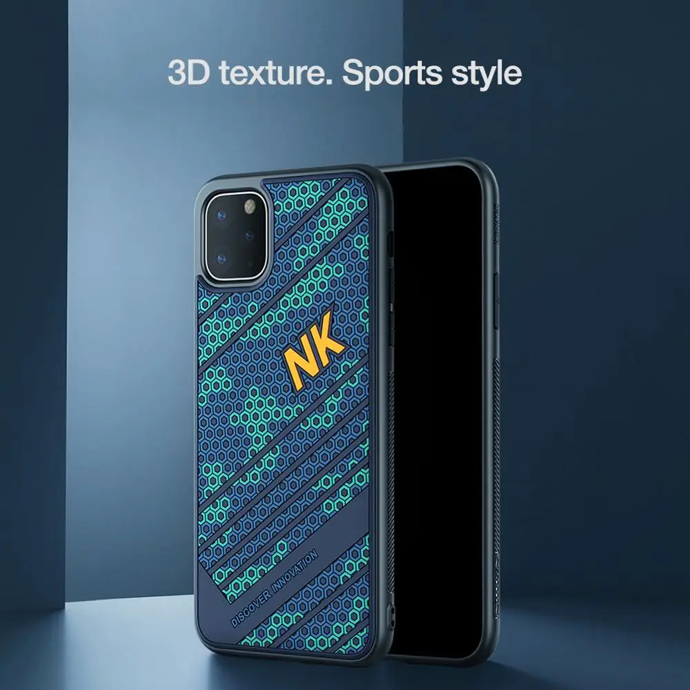 

NILLKIN 3D Touch Case For iphone 11 Pro Max Anti-fingerprint Silicon TPU Honeycomb Back cover case For iphone 11 Pro 5.8 6.5