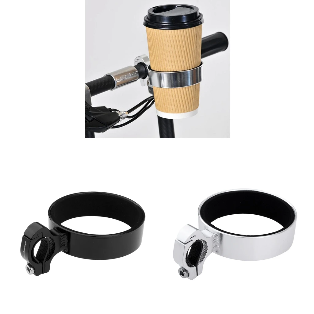 Aluminum Alloy Bicycle Cup Holder - Water Drink Coffee Cup Bottle Bike Handlebar Mount - Lightweight & Durable