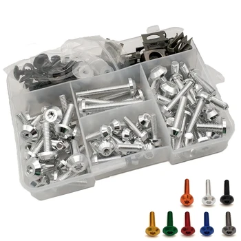 

Universal Motorcycle Fairing Bolts Nuts Kit Body Fastener Clips Screw For Honda CBR600 F2 F3 F4 F4i cbr 600 f3 f4i f4 f2 CR80R