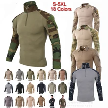 Мужские футболки для кемпинга, спорта на открытом воздухе, футболки, мужская одежда с длинным рукавом, для охоты, фитнеса, камуфляжная рубашка для охоты