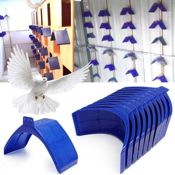 

10pcs Plastic Pigeon Perch Dove Rest Stand Frame Grill Dwelling Pigeon Perches Roost for Bird Supplies (Blue) 20 x 10 x 12 cm