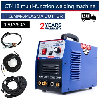 Cheap CT418 Tig/Cut/Mma 3 In 1 Multifunction Inverter Welding Machine Plasma Cutter 40A TIG ARC 160A Argon Electric Welder Equipment