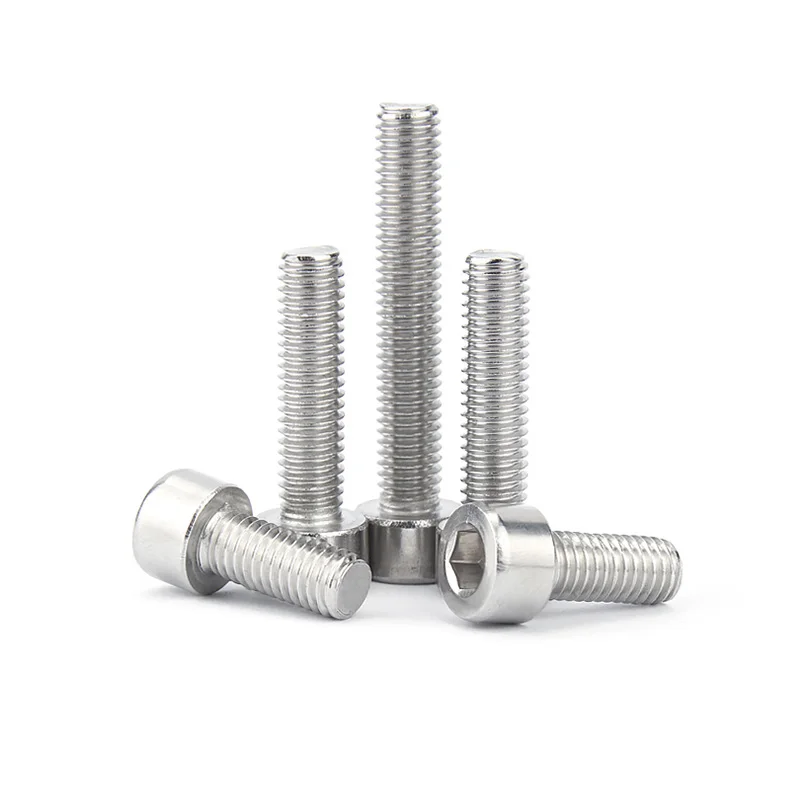 304 Stainless Steel Hexagon Socket Screw Bolt 3/50Pcs M1.6-M8 L = 3~95mm