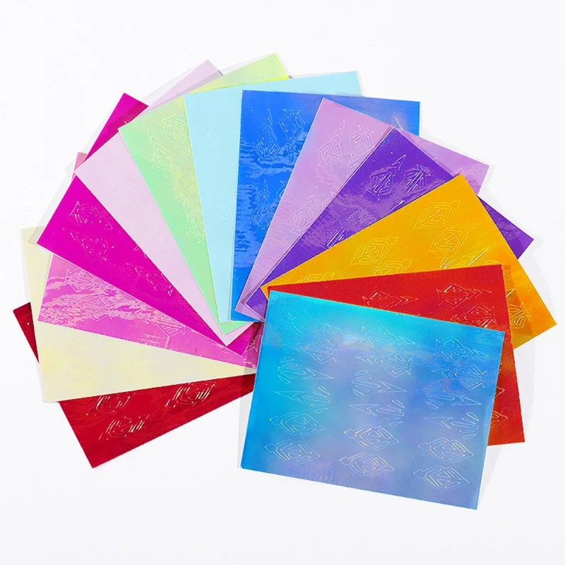 

Nail Flame Sticker Reflections Tape Adhesive Nail Art Flame Stickers Laser Sticker*i
