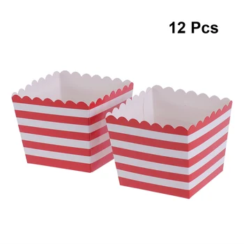 

12pcs Disposable Popcorn Boxes Bags Snack Popcorn Box Party Supplies Food Container Tableware For Baby Shower Birthday Favors
