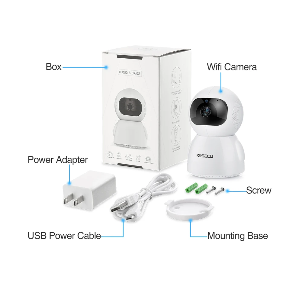 IP камера MISECU1080P для домашней системы безопасности Беспроводная мини с