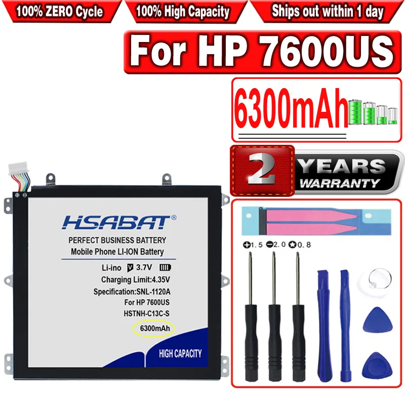 Аккумулятор HSABAT 6300mAh BY02 HSTNH-C13C HSTNH-C13C-S BY02021 738676-541 для HP SLATE 8 PRO / PLUS HSTNH-H408C 7600US |